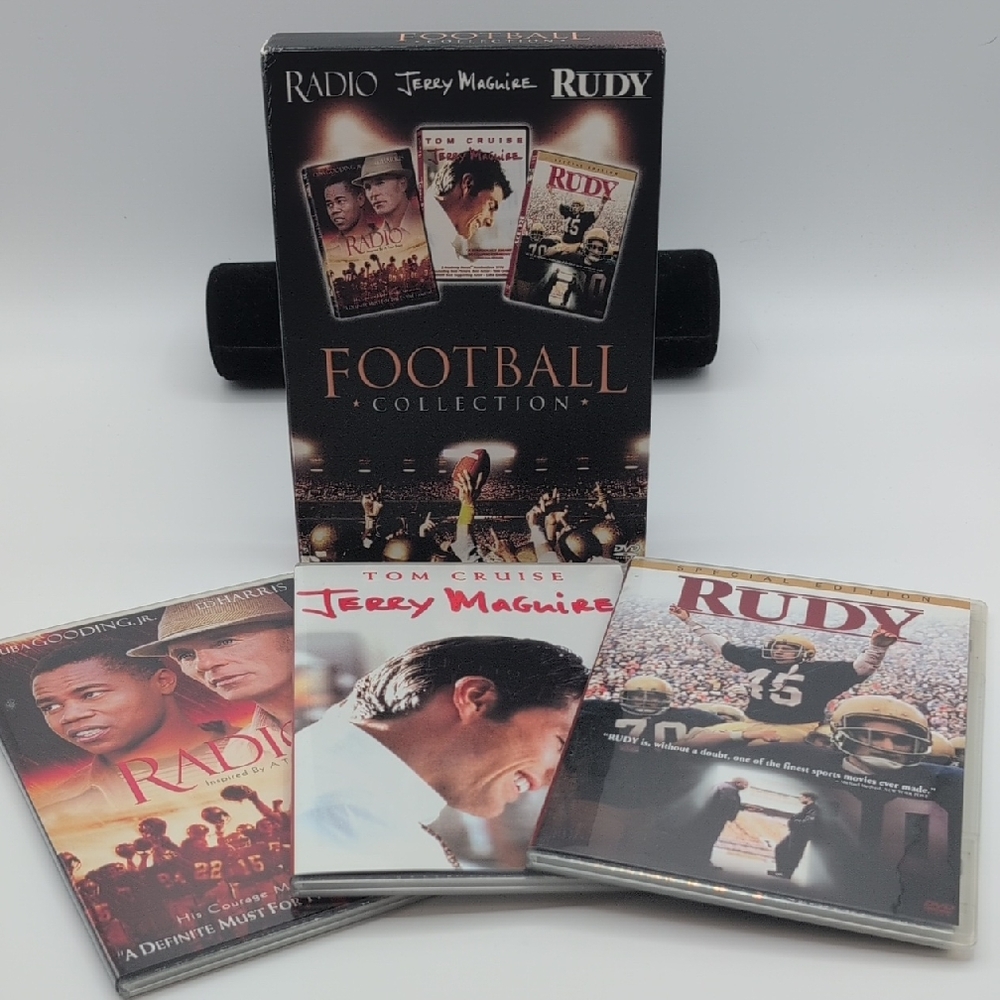 Football Collection DVD Set - Radio, Jerry Maguire, Rudy